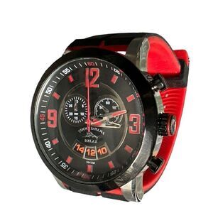TOMMY BAHAMA Relax Men’s Red Black Chronograph Watch EUC
